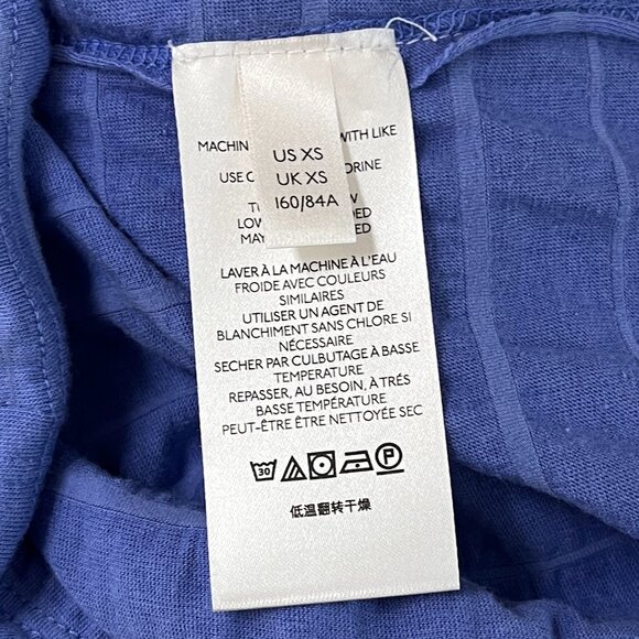 We The Free for Free People Purple‎ V Neck Short Puff Sleeve Textured Tee Top XS - Picture 7 of 9